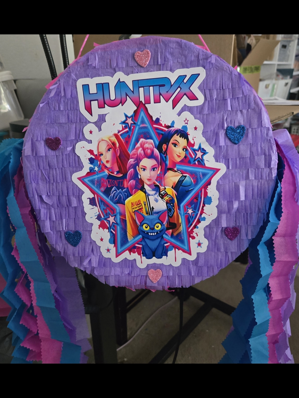 Kpop Huntrix Purple Character Pinata for Parties